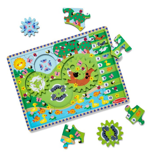 Location jouets - Melissa & Doug - Puzzle à Engrenages La Poursuite Des Animaux