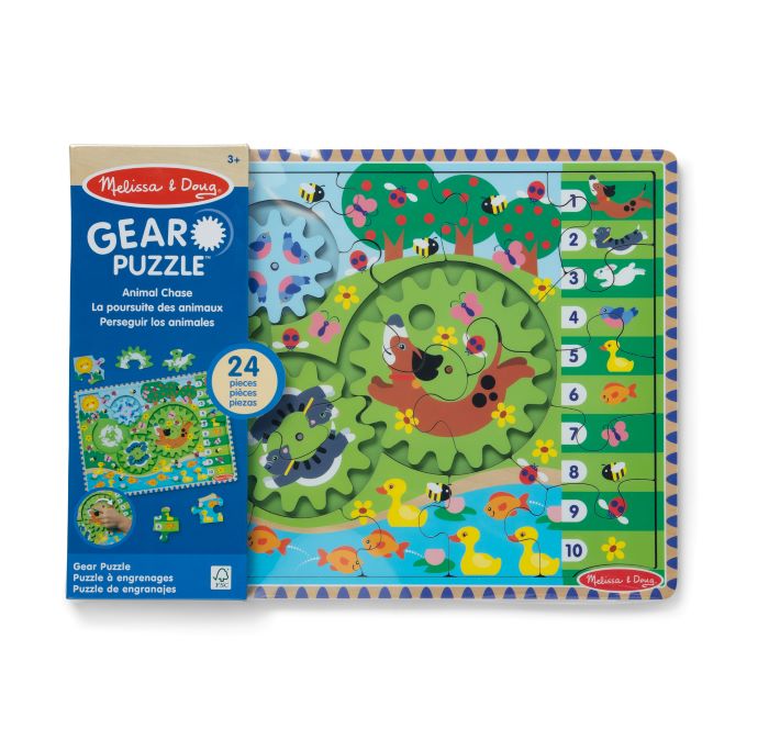 Melissa & Doug - Puzzle à Engrenages La Poursuite Des Animaux